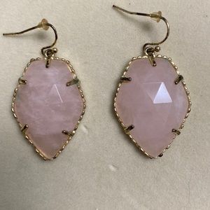 Rose Quartz Kendra Scott earrings